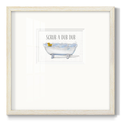 Scrub a Dub - Double Matboard Framed Print