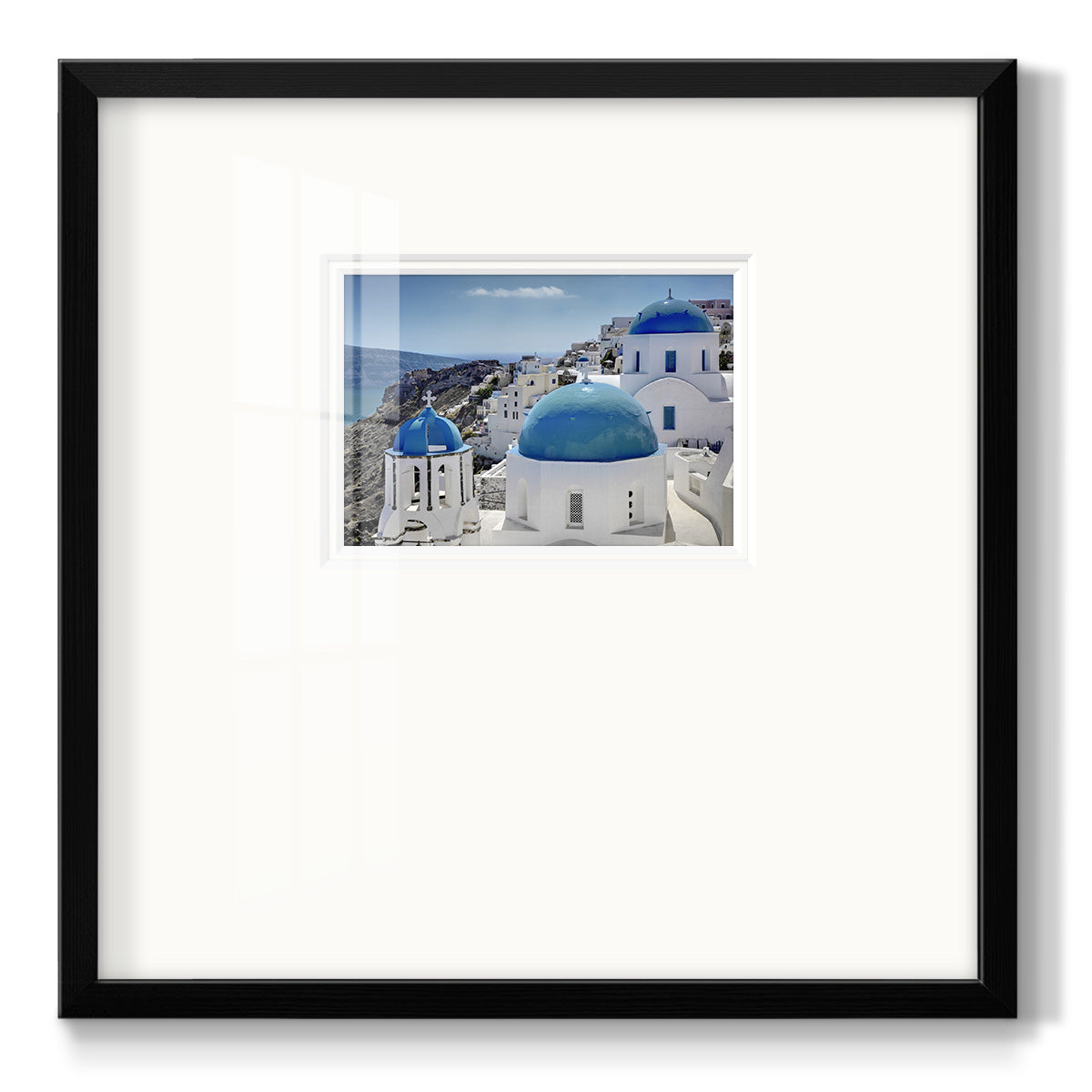 Santorini Saturday - Double Matboard Framed Print