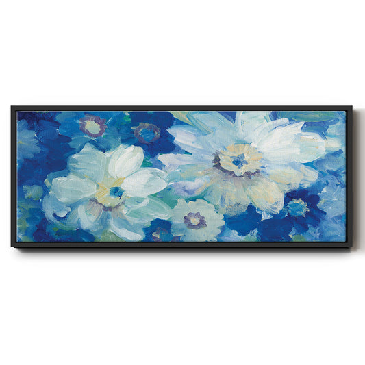 Blue Nocturne I - Floater Framed Canvas Print