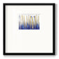 Blue and Gold Abstract V - Double Matboard Framed Print