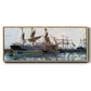 Ships in Harbor, 1873 - Floater Framed Canvas Print