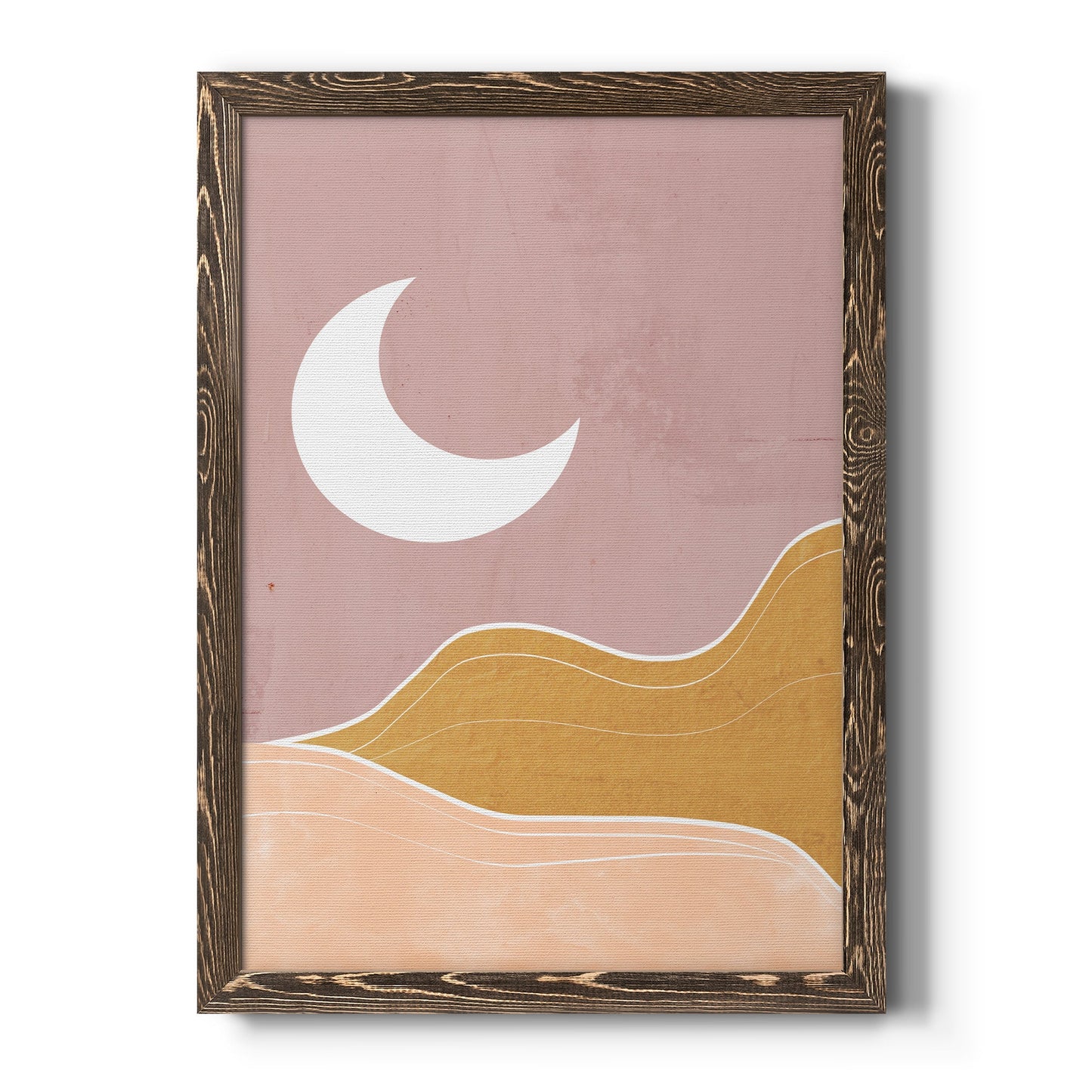 Sedona Moon - Barnwood Framed Canvas Print