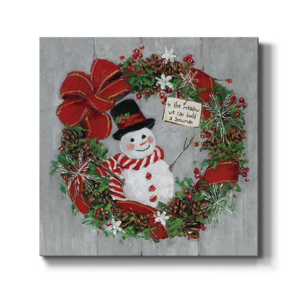 Mr. Snowman-Premium Gallery Wrapped Canvas - Ready to Hang