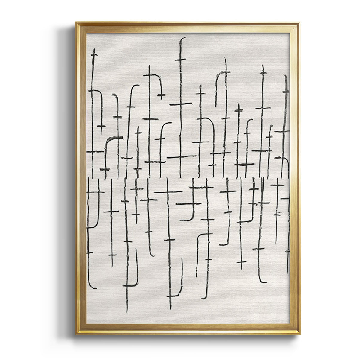 Vertical Arrangement II - Modern Framed Canvas Print