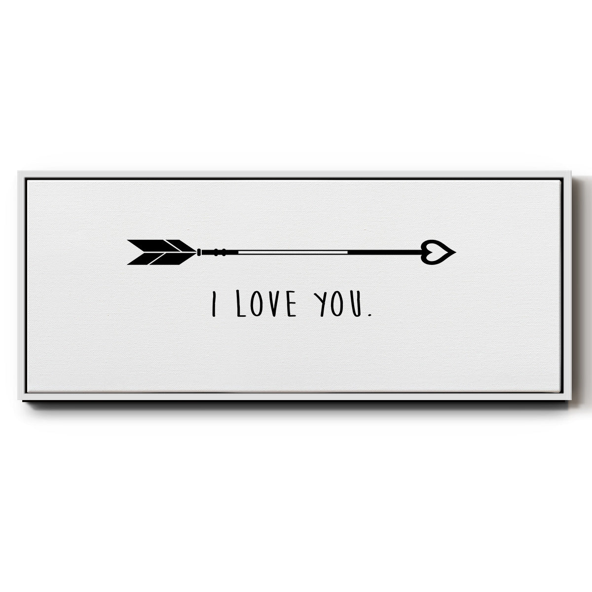 Love Arrow I - Floater Framed Canvas Print