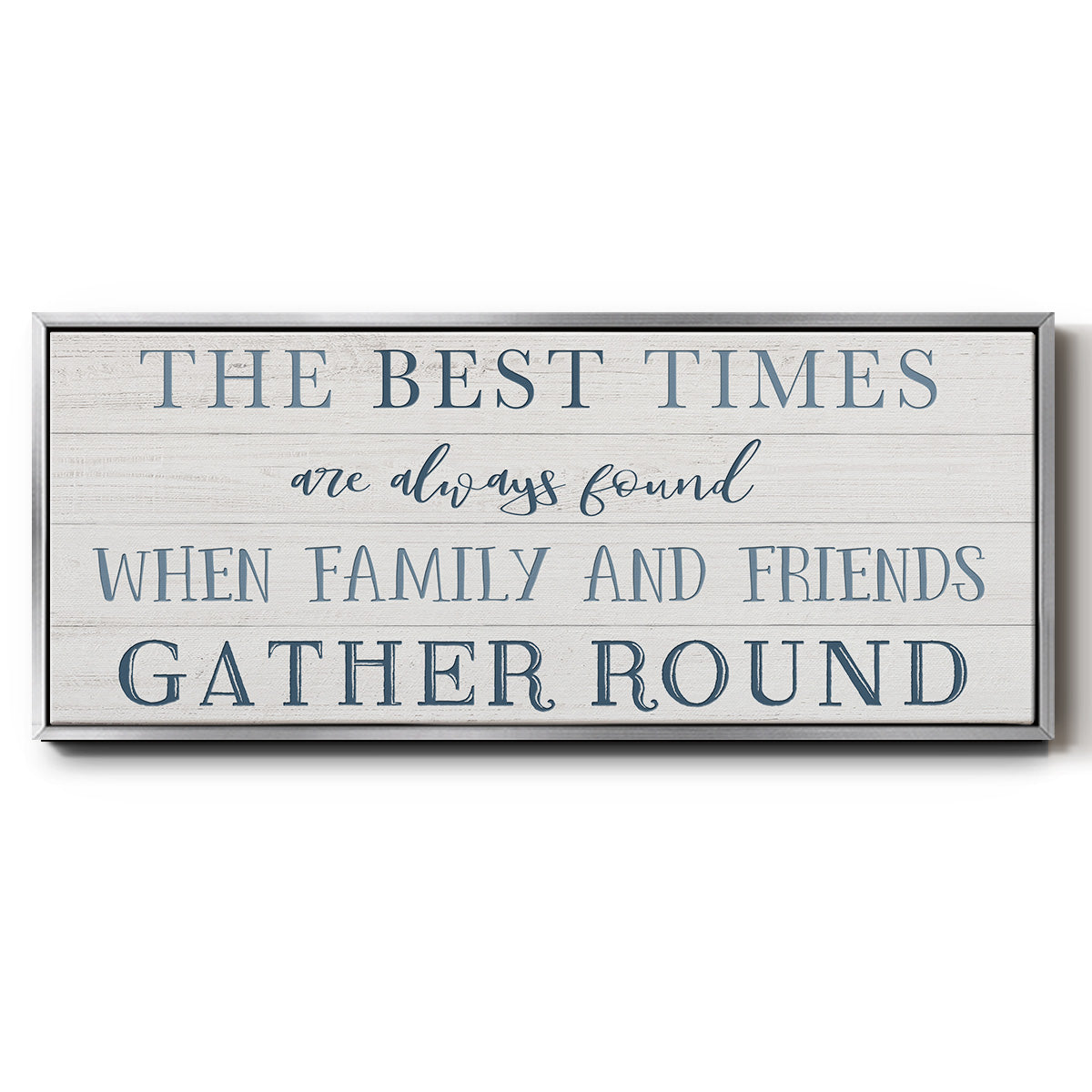 Family and Friends Gather - Floater Framed Canvas Print