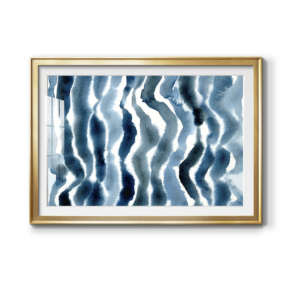 True Blue Wave II - Modern Framed Art Print
