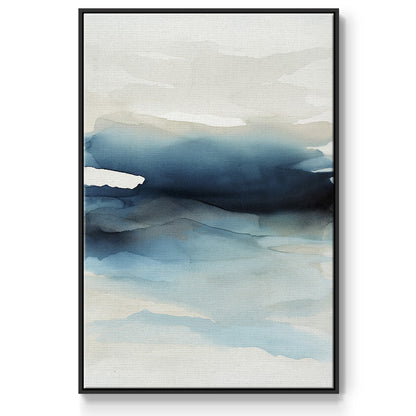 Waves II - Framed Premium Gallery Wrapped Canvas L Frame - Ready to Hang