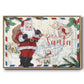 Christmas Par Avion Collection A - Framed Gallery Wrapped Canvas in Floating Frame