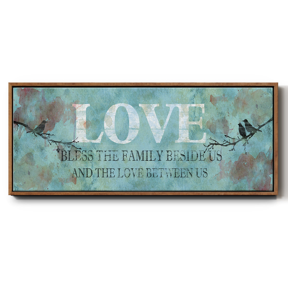 Love Between Us - Floater Framed Canvas Print