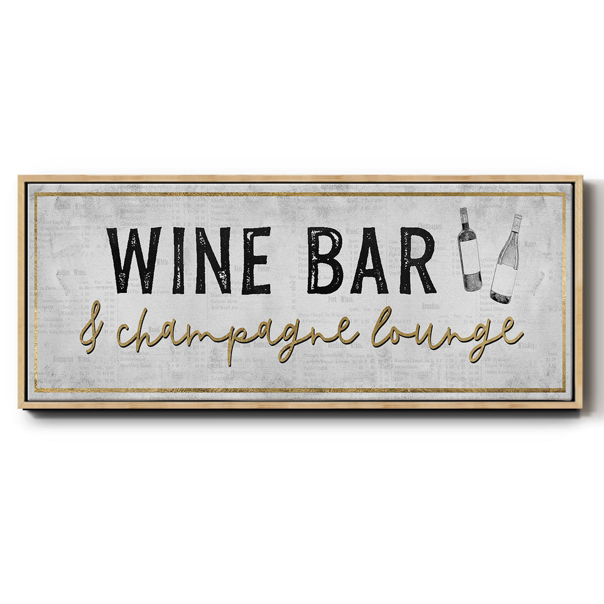Champagne Lounge - Floater Framed Canvas Print