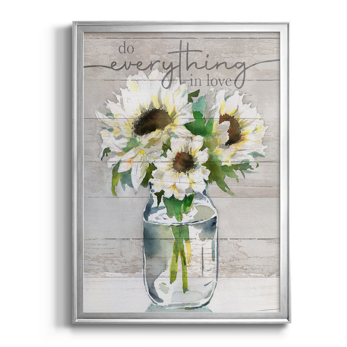 Do Everything In Love - Modern Framed Canvas Print