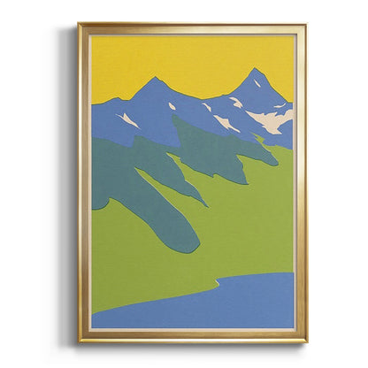 Bright Glacial Lake II - Modern Framed Canvas Print