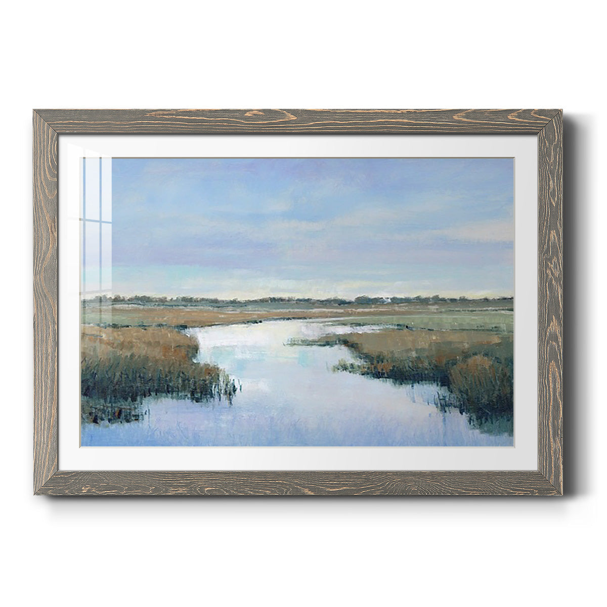 Coastal Plains II - Barnwood Framed Art Print