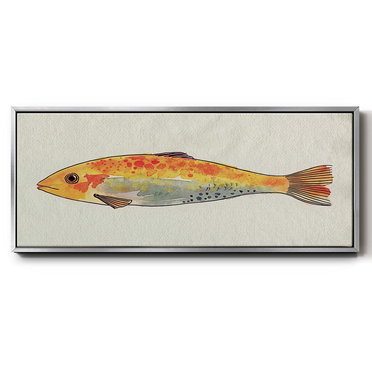 Fanciful Fish II - Floater Framed Canvas Print