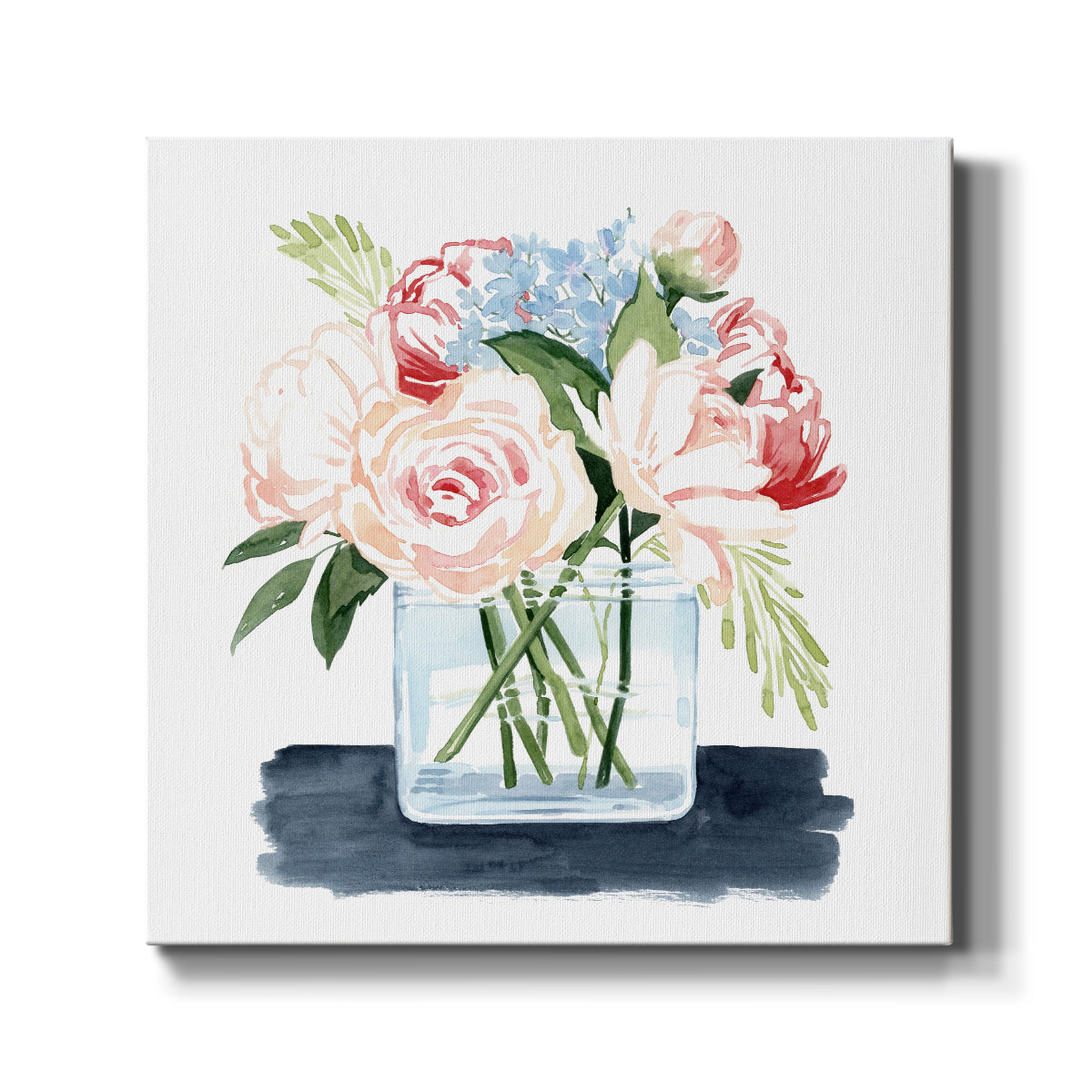 Loose Watercolor Bouquet I - Canvas Art Print