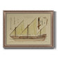 Antique Ship Plan VI Premium Framed Canvas- Ready to Hang