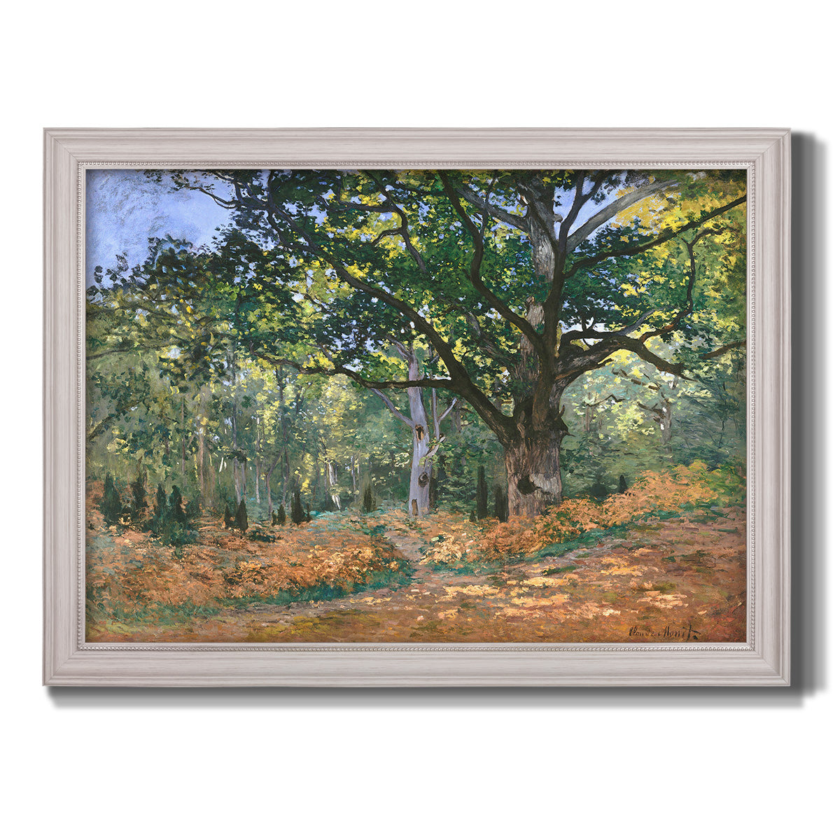The Bodmer Oak, Fontainebleau Forest - Ornate Framed Canvas Print