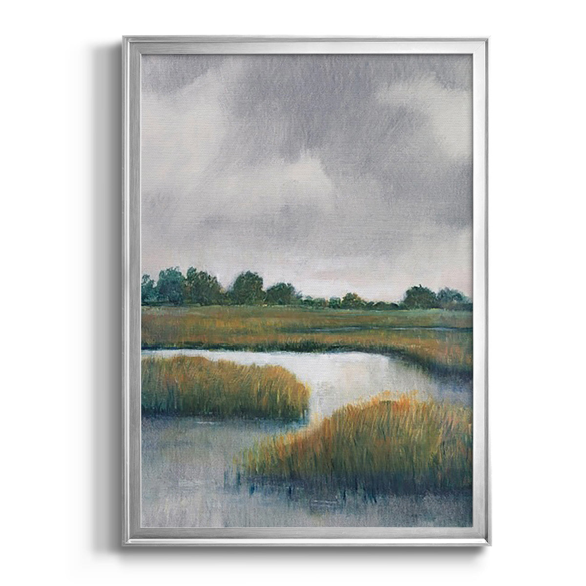 Salt Marshes I - Modern Framed Canvas Print