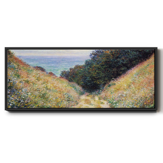 The Path at La Cavée, Pourville - Floater Framed Canvas Print