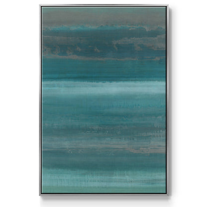 Stars & Shores I - Floater Framed Canvas Print