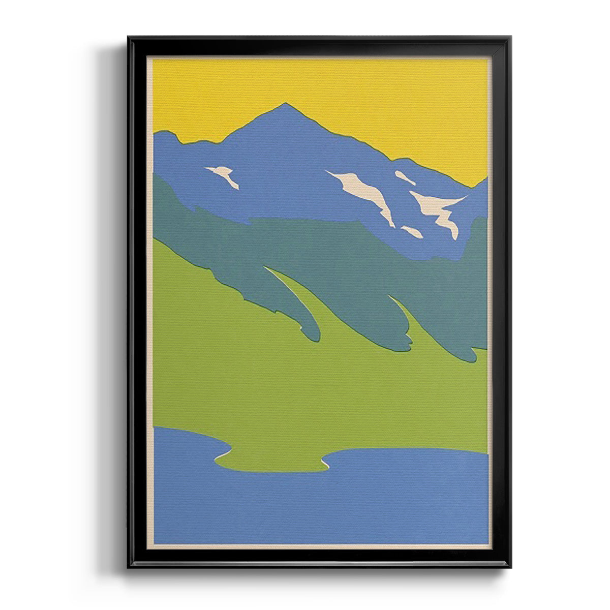 Bright Glacial Lake I - Modern Framed Canvas Print