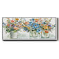 Flower Market Display - Floater Framed Canvas Print