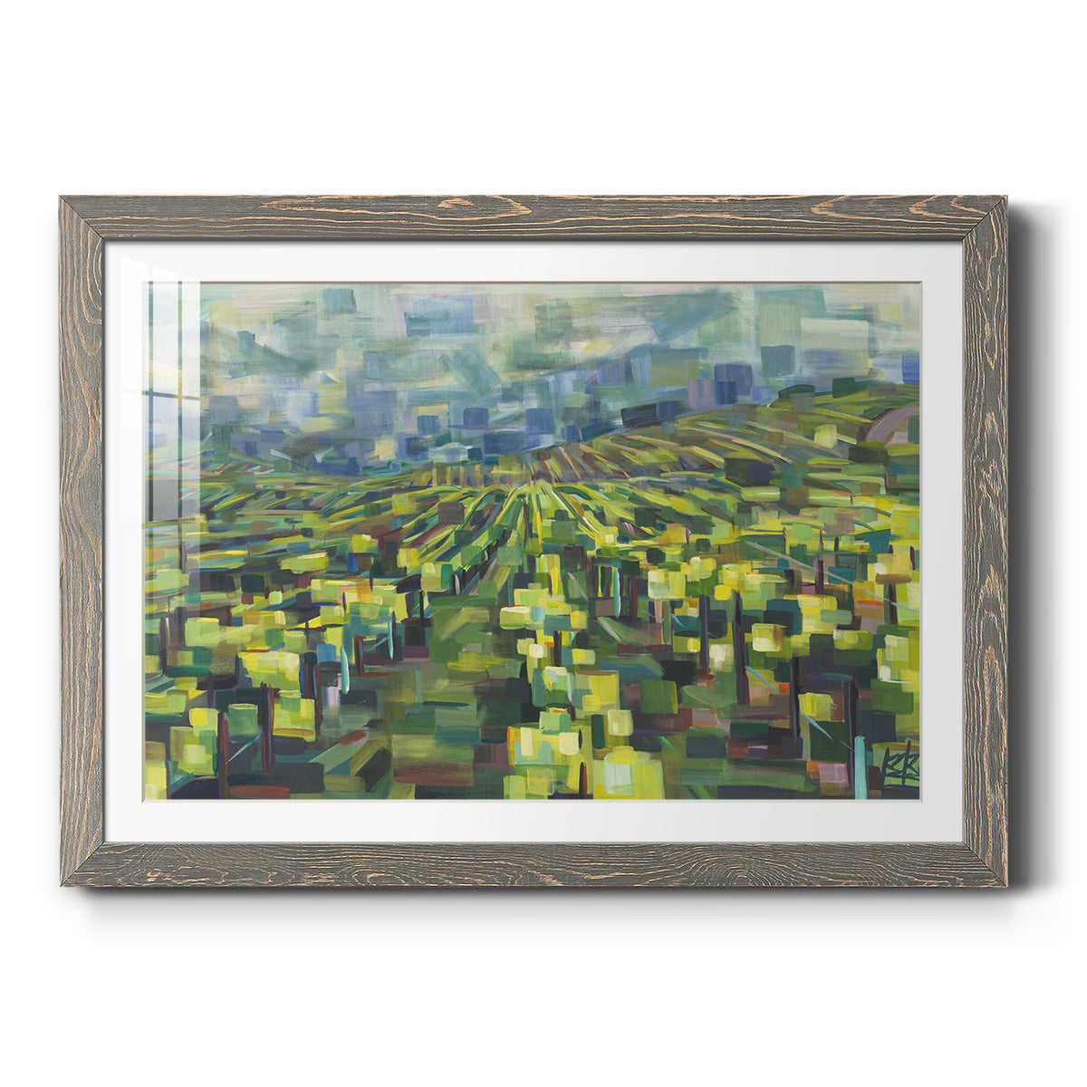Yellow Grapevines Forever - Barnwood Framed Art Print