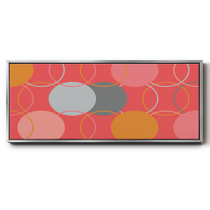 Geometric Circles - Floater Framed Canvas Print