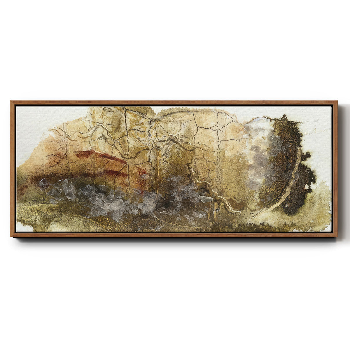 Gold on the Rise I  - Floater Framed Canvas Print