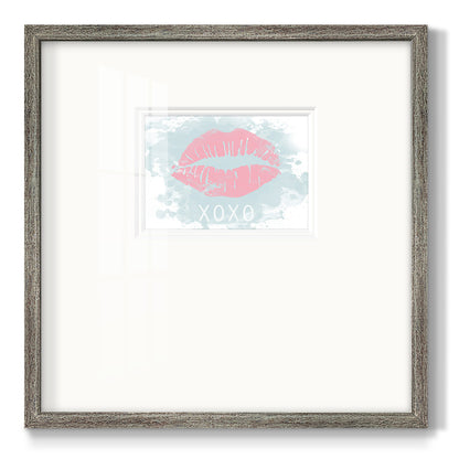 XOXO in Color Premium Framed Print Double Matboard