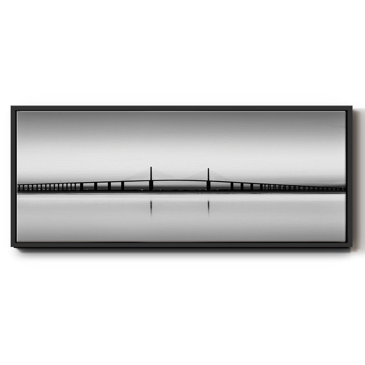 Sunshine Skyway - Floater Framed Canvas Print