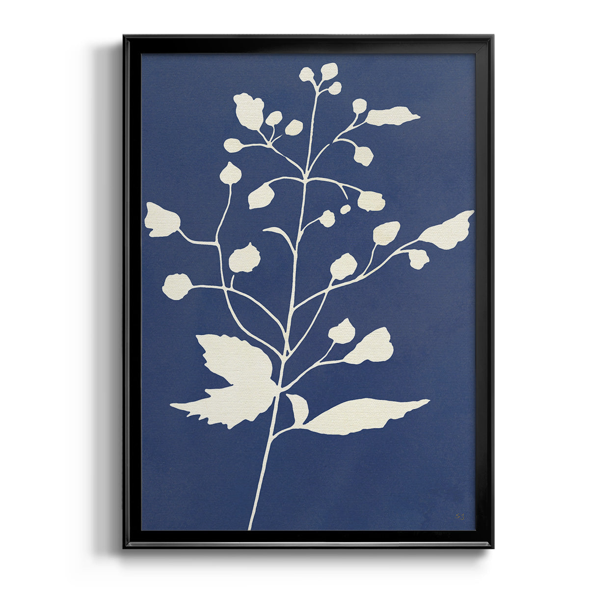 Night Sky Silhouette II - Modern Framed Canvas Print