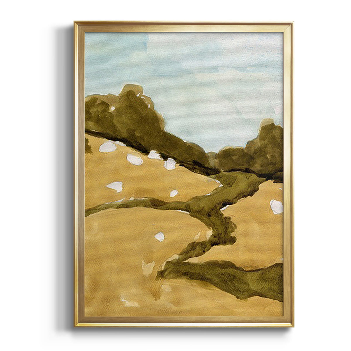 Scattered Sheep II - Modern Framed Canvas Print