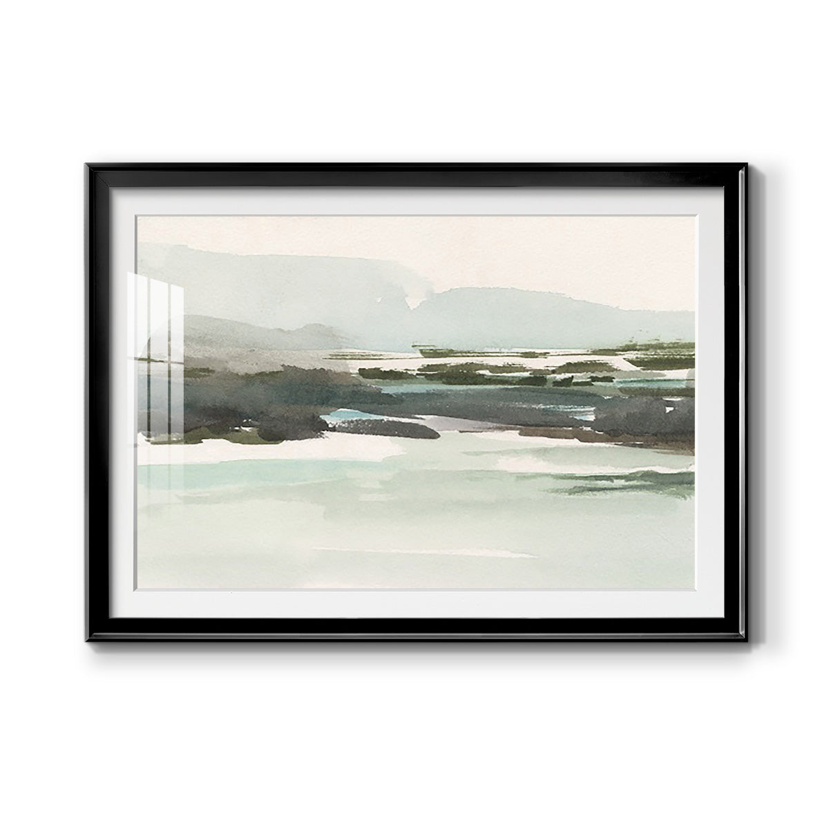 Turquoise Marsh I - Modern Framed Art Print