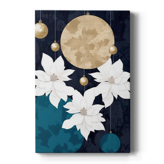 Pale Winter Evergreen at Midnight - Canvas Art Print