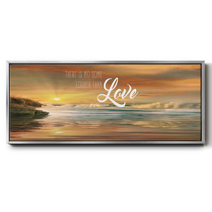 Louder Than - Floater Framed Canvas Print