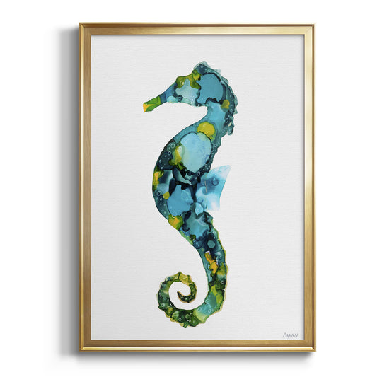 Seahorse - Modern Framed Canvas Print