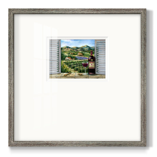 Tuscan Red and Vineyard Premium Framed Print Double Matboard