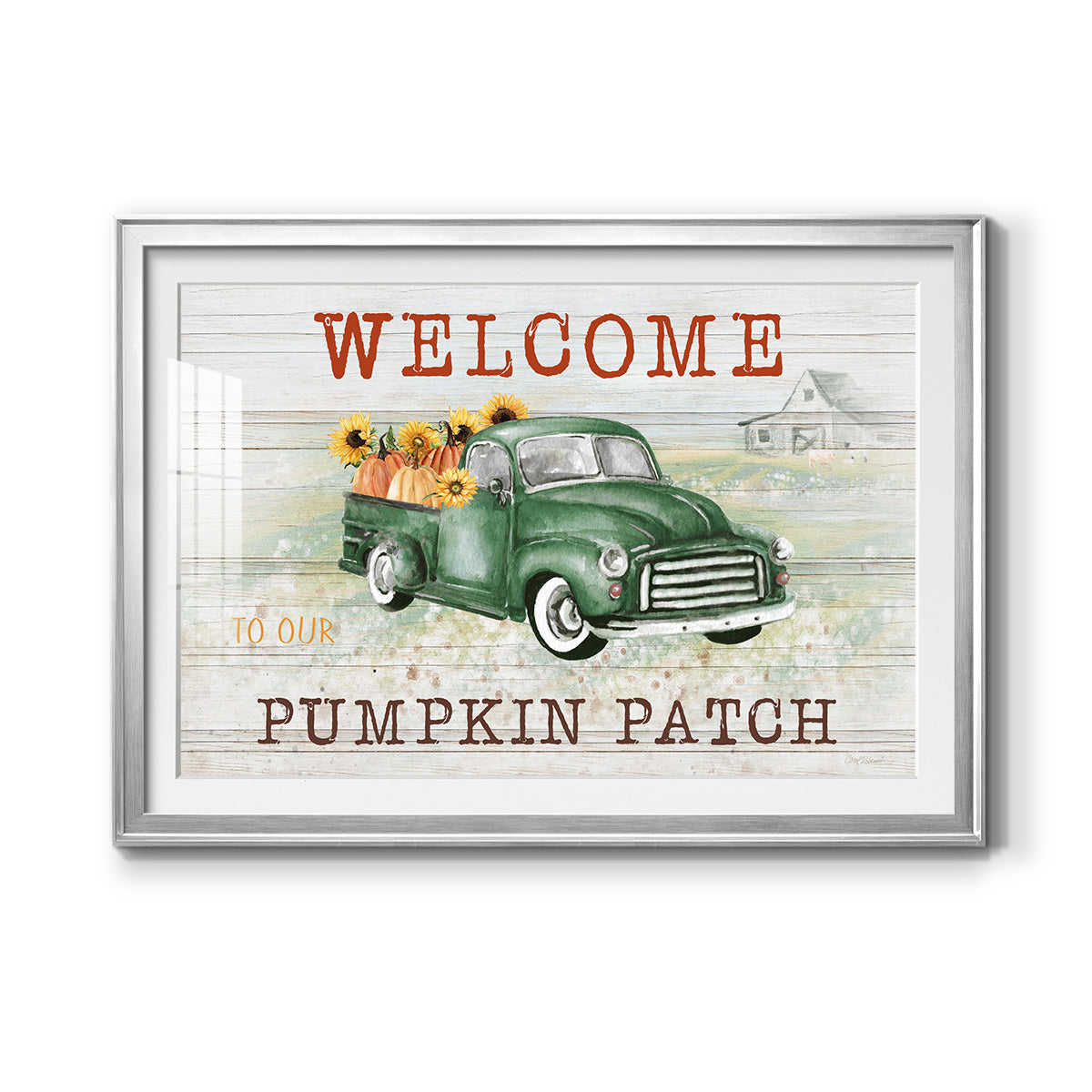 Pumpkin Patch - Modern Framed Art Print