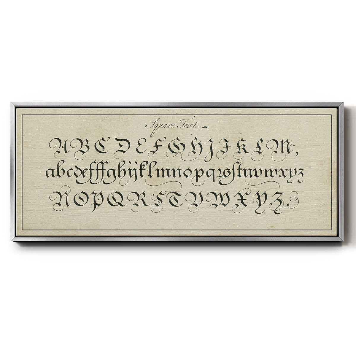 Manuscript Sampler III - Floater Framed Canvas Print