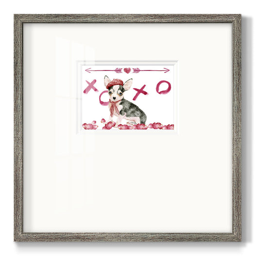 Puppy Valentine Collection A Premium Framed Print Double Matboard