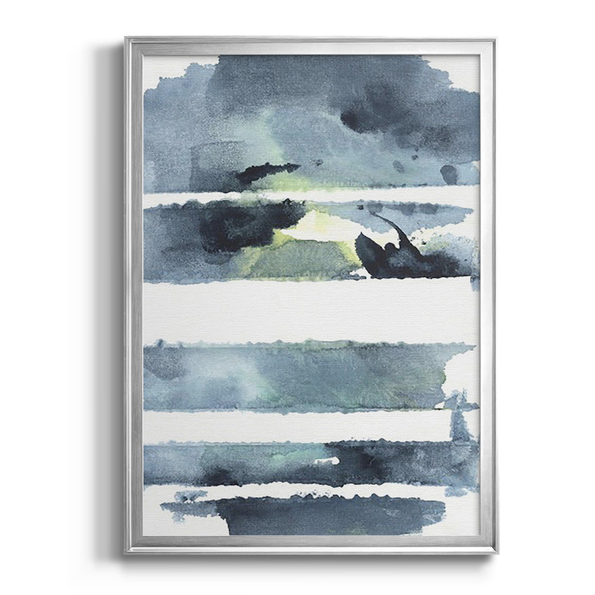 Blue Memories I - Modern Framed Canvas Print