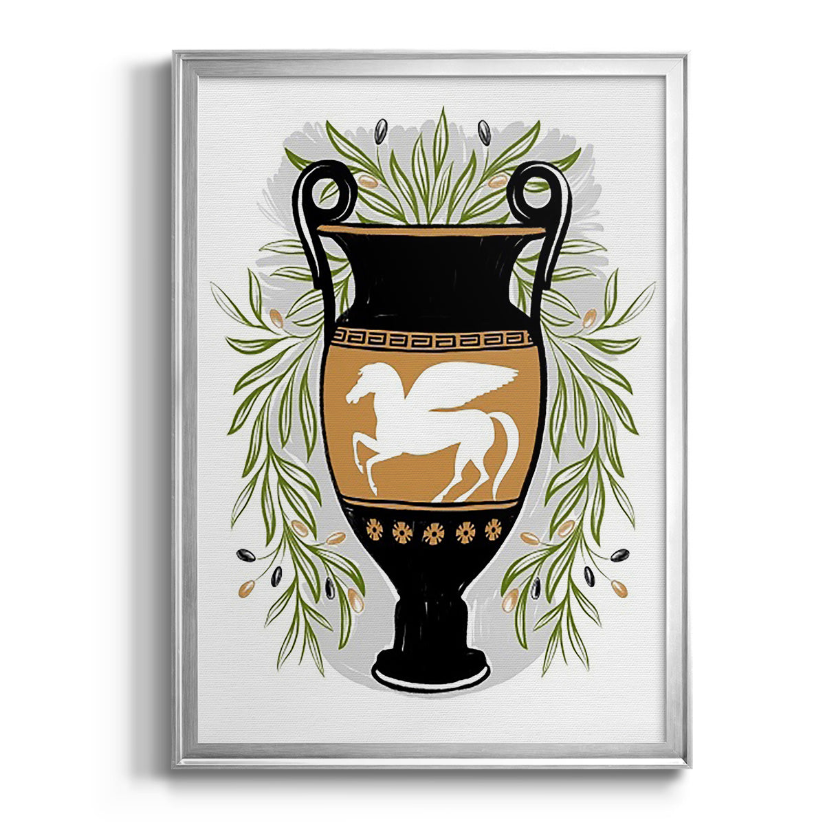 Greek Vases III - Modern Framed Canvas Print