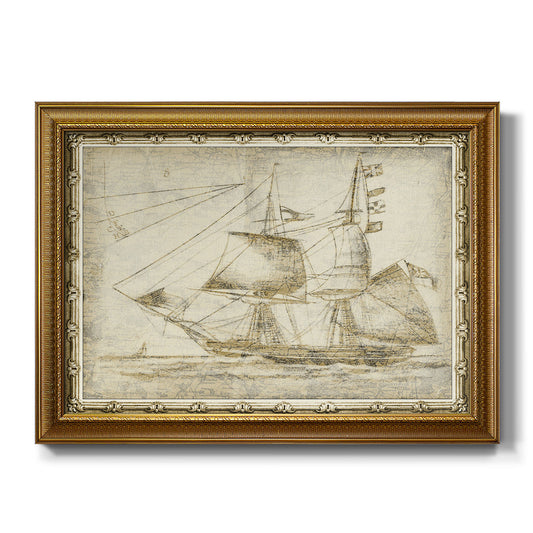 Ghost Ship II - Ornate Framed Canvas Print