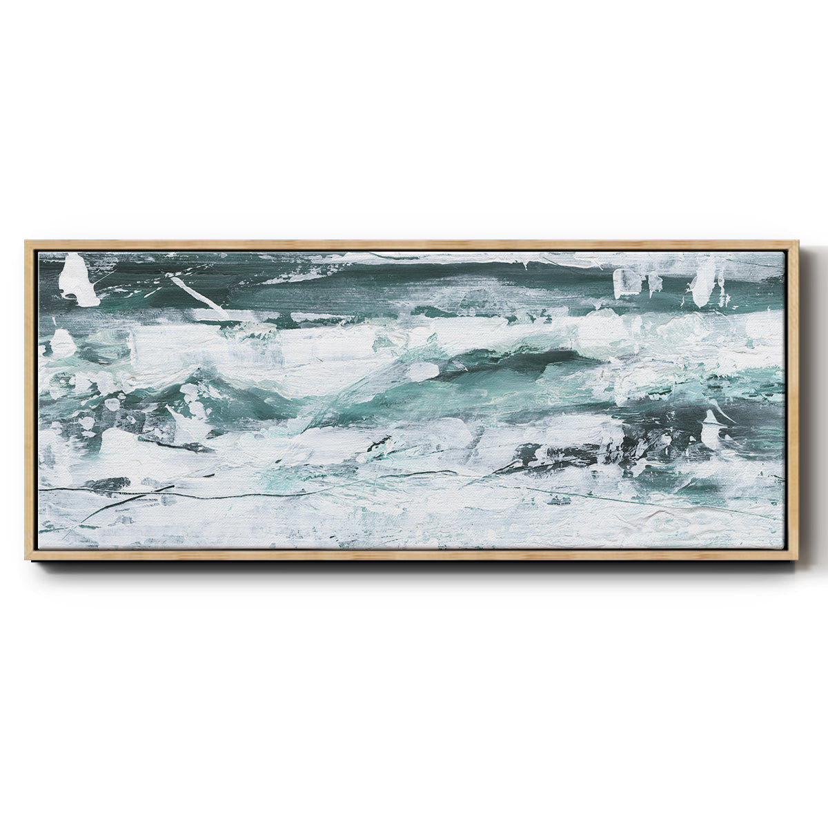 Misty Waves II - Floater Framed Canvas Print