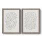 Letter to a Lover I - Premium Framed Canvas 2 Piece Set - Ready to Hang