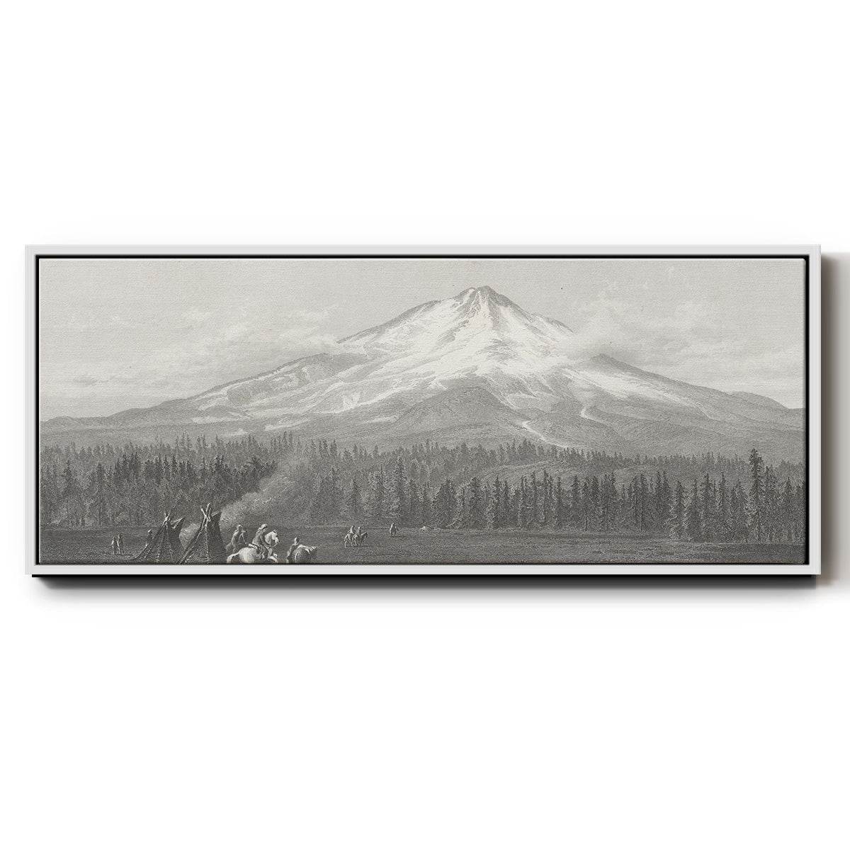 Mount Shasta - Floater Framed Canvas Print