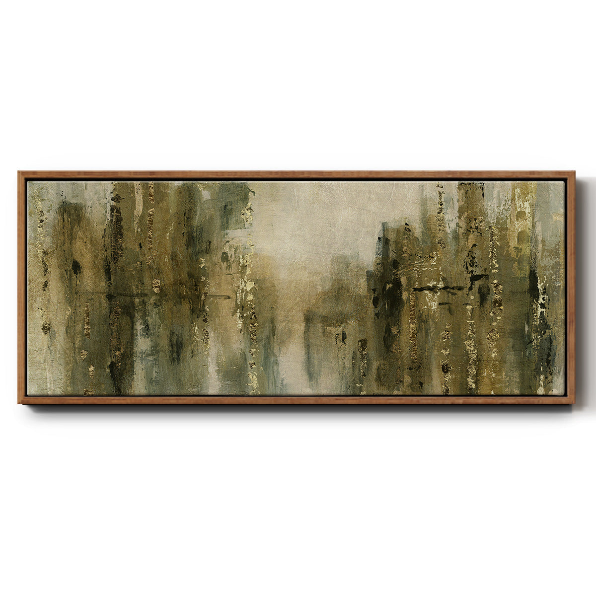 Gold City Shine - Floater Framed Canvas Print
