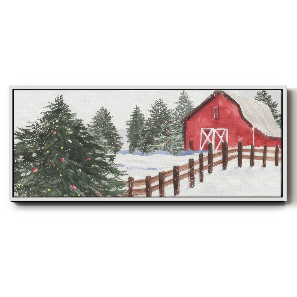 Christmas Time VI - Floater Framed Canvas Print